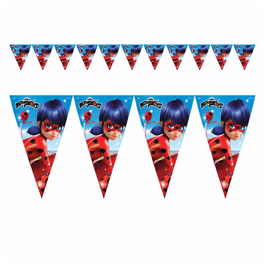 Guirnalda Ladybug 10 Banderines Cumpleaños - Louicid