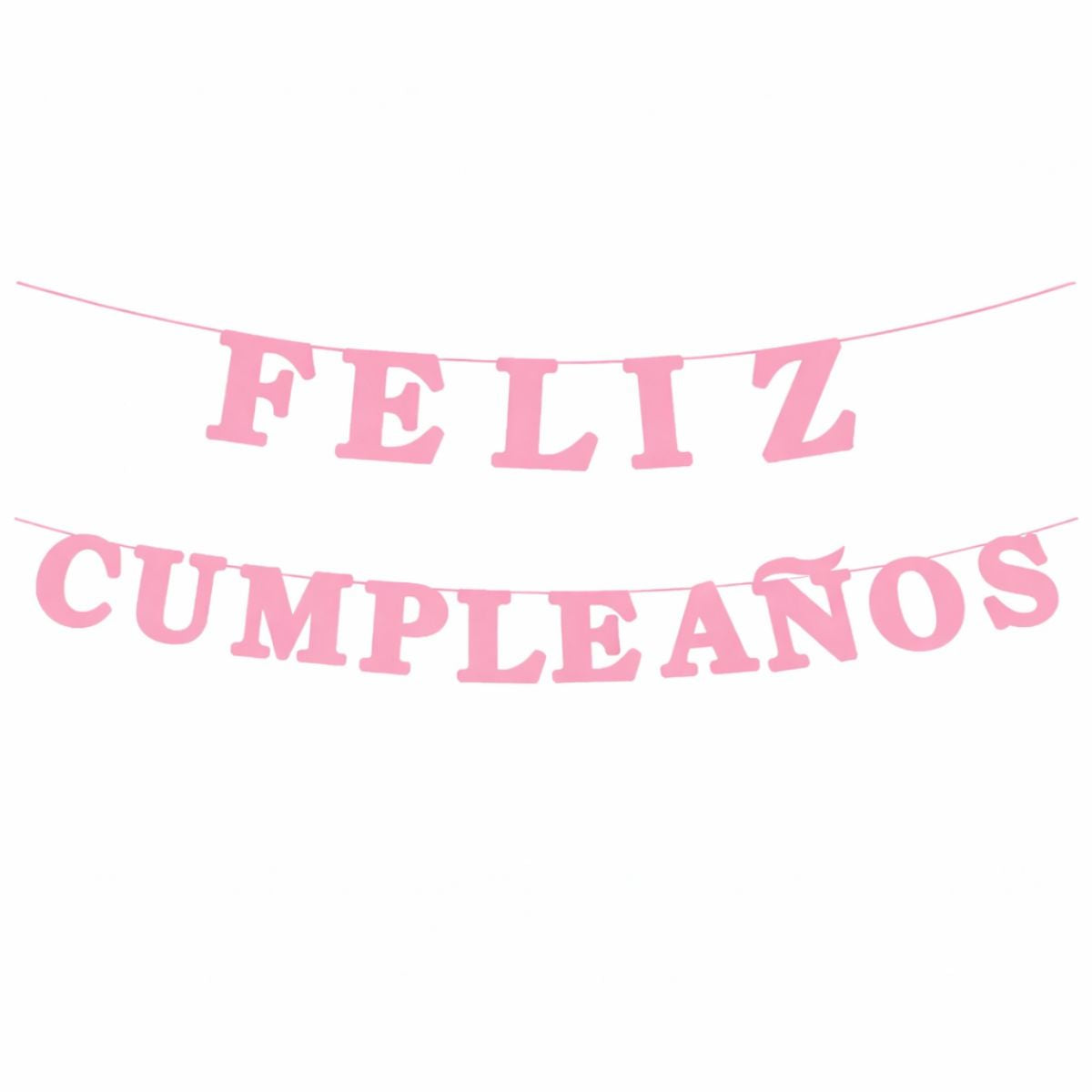 Guirnalda Letras Feliz Cumpleaños 3mts Rosado - Louicid
