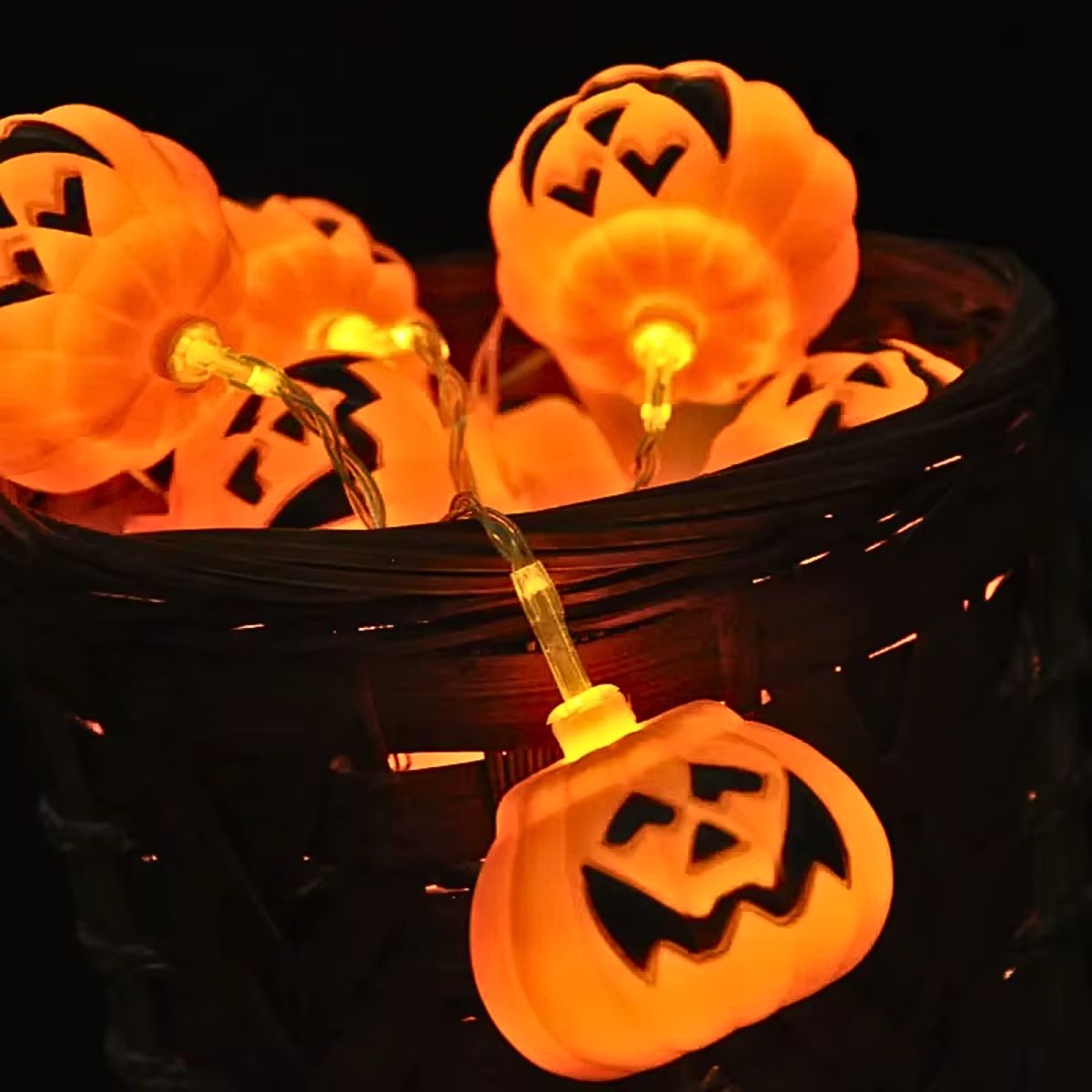 Guirnalda Luces 16 Calabazas Halloween Noche - Louicid
