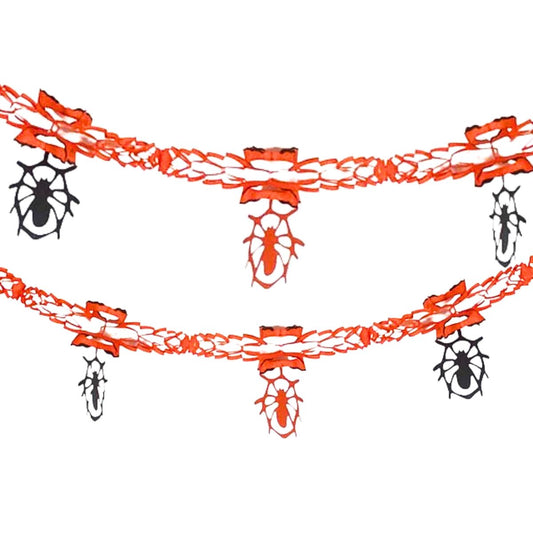 Guirnalda Papel Arañas Halloween 3mts - Louicid