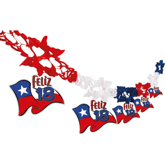 Guirnalda Rombo Feliz 18 2mts Fiestas Patrias - Louicid