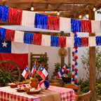 Guirnalda Tricolor Metalizada 2mts Decoración Fiestas Patrias - Louicid