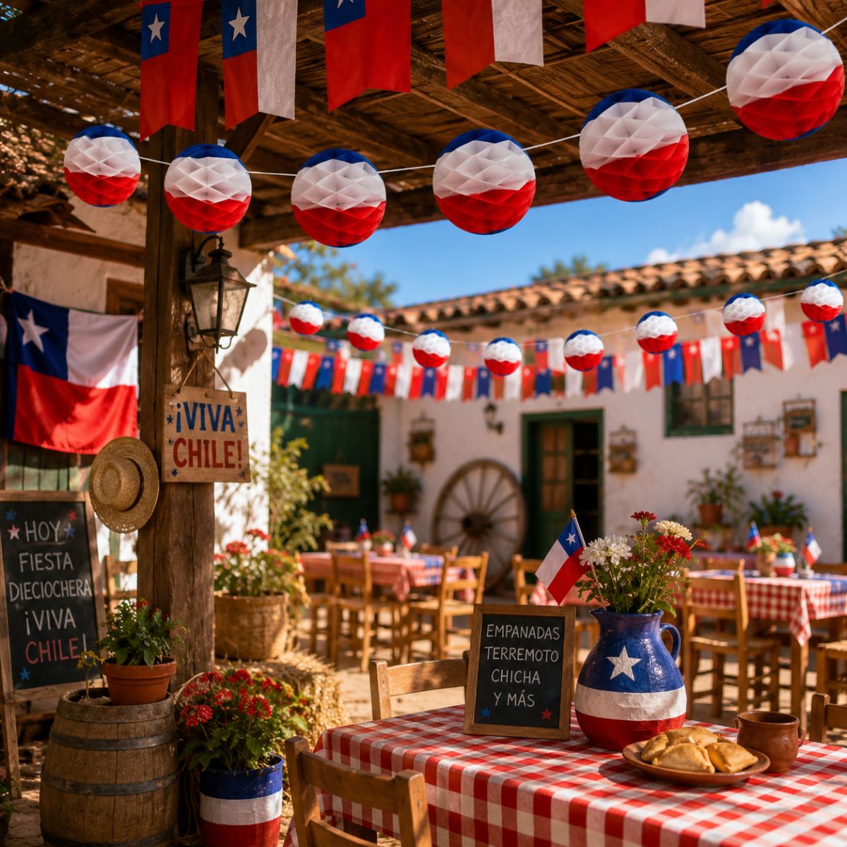 Guirnalda Tricolor de 6 Esferas 3mts Fiestas Patrias - Louicid