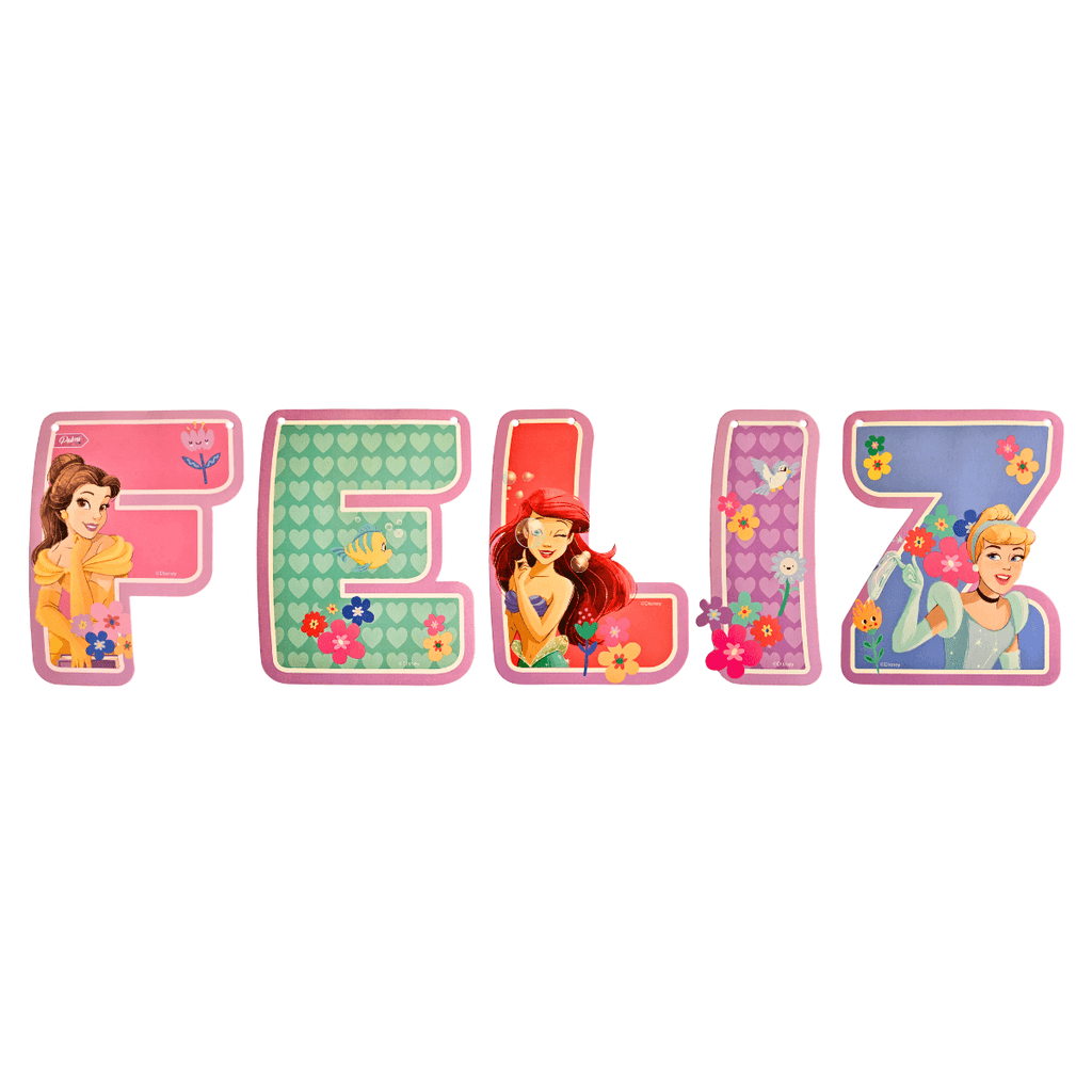 Guirnalda Feliz Cumpleaños 3mts Princesas Disney - Louicid