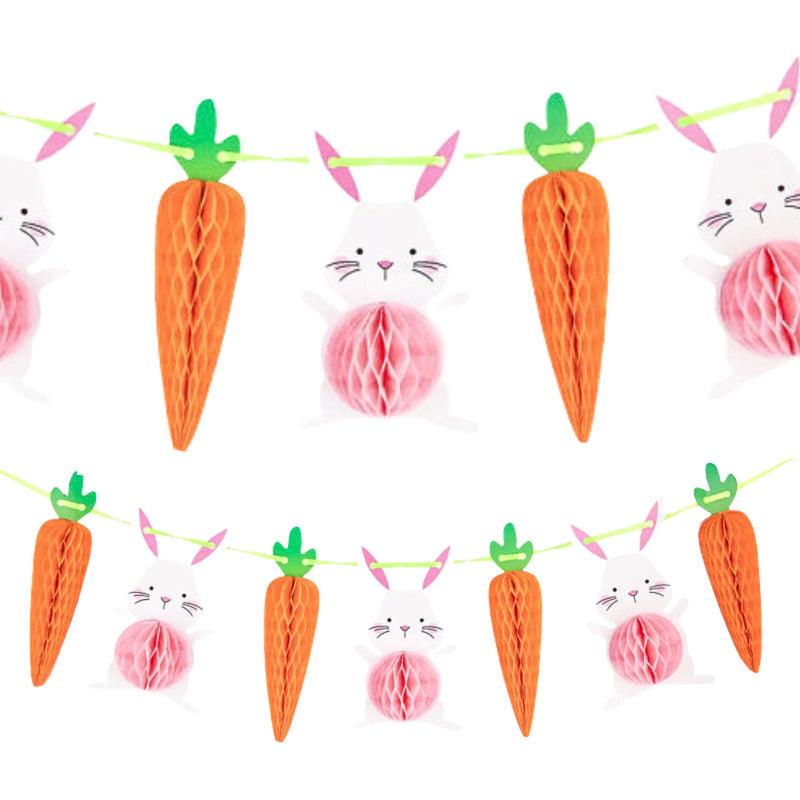 Guirnalda Conejo & Zanahoria De Pascua 1.8mts Decoración - Louicid