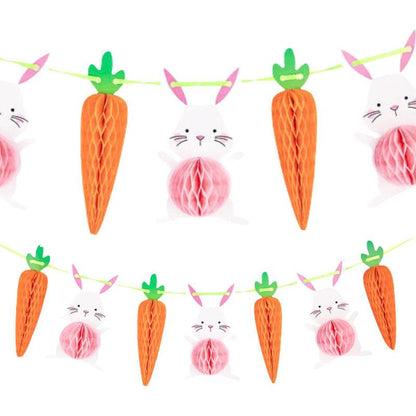 Guirnalda Conejo & Zanahoria De Pascua 1.8mts Decoración - Louicid