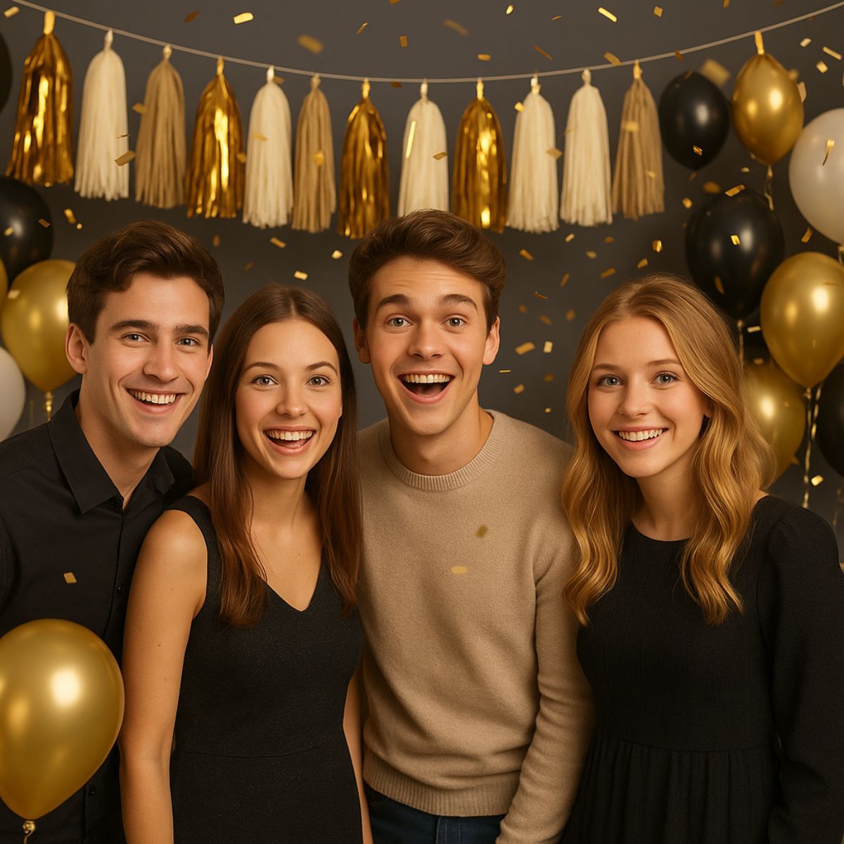 Guirnaldas Tassel 18 Porras Doradas Fiesta Año Nuevo - Louicid