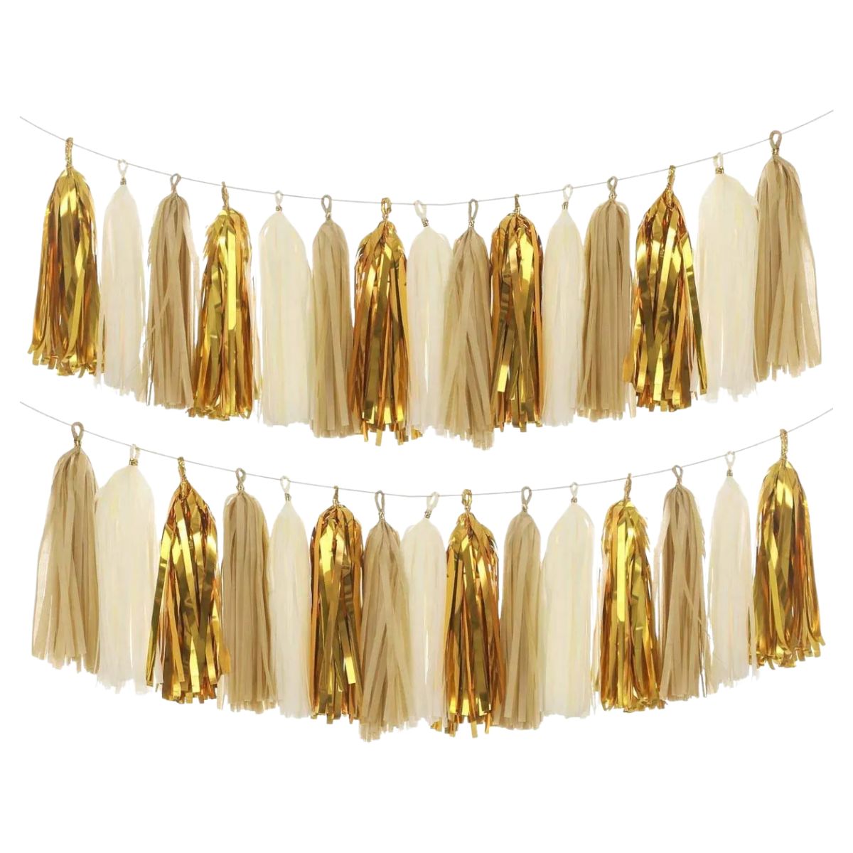 Guirnaldas Tassel 18 Porras Doradas - Louicid