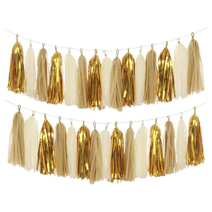 Guirnaldas Tassel 18 Porras Doradas - Louicid