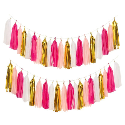 Guirnaldas Tassel 18 Porras Rosadas - Louicid