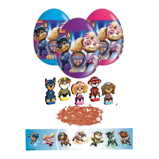 Huevo Sorpresa Paw Patrol Movie Figura 2D Stickers Caramelo - Louicid