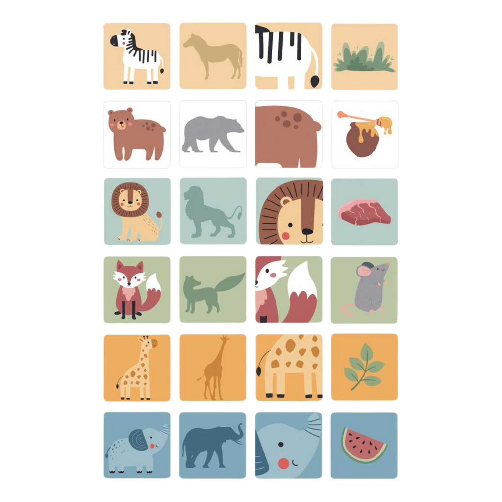 Juego Apilable de Animales 82 Bloques Madera Diseño - Louicid