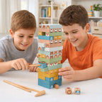 Juego Apilable de Animales 82 Bloques Madera - Louicid