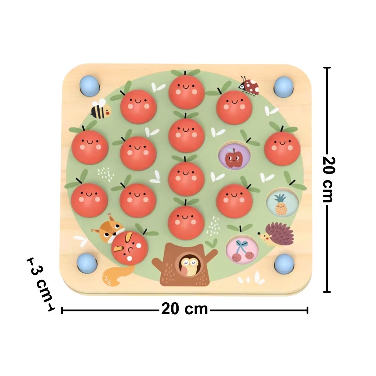 Juego Memoria Madera Manzanas Montessori Medidas - Louicid