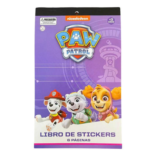 Libro De Stickers 6 Paginas 300 Figuras Paw Patrol - Louicid