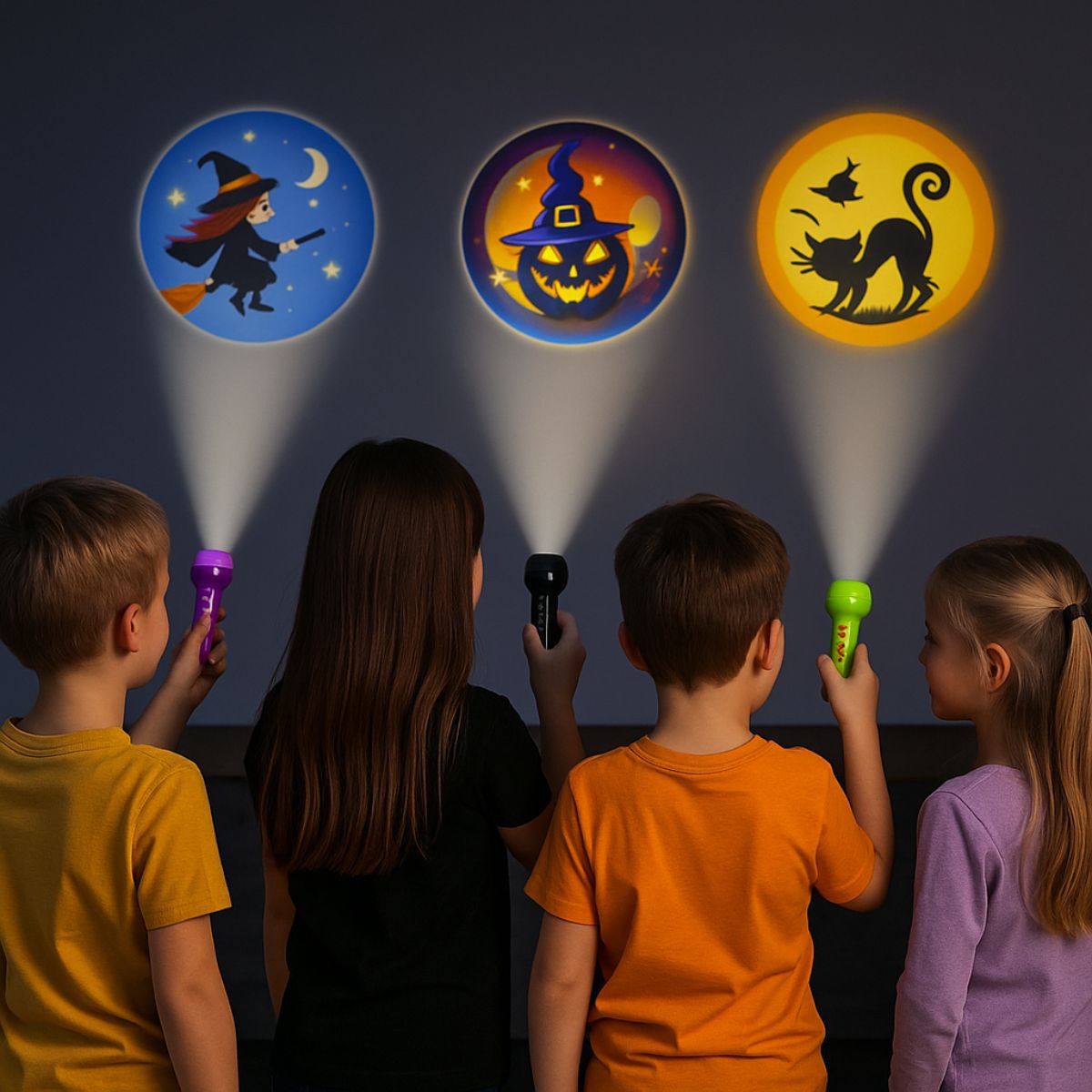 Linterna Proyector Imagenes Niños Halloween - Louicid
