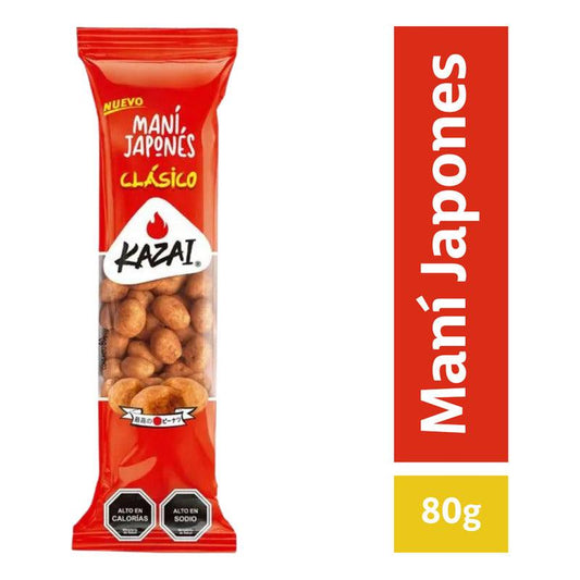 Maní Japonés Clásico Kazai Bolsa De 80 G - Louicid
