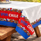 Mantel Viva Chile 108x180cm Hogar Fiestas Patrias - Louicid