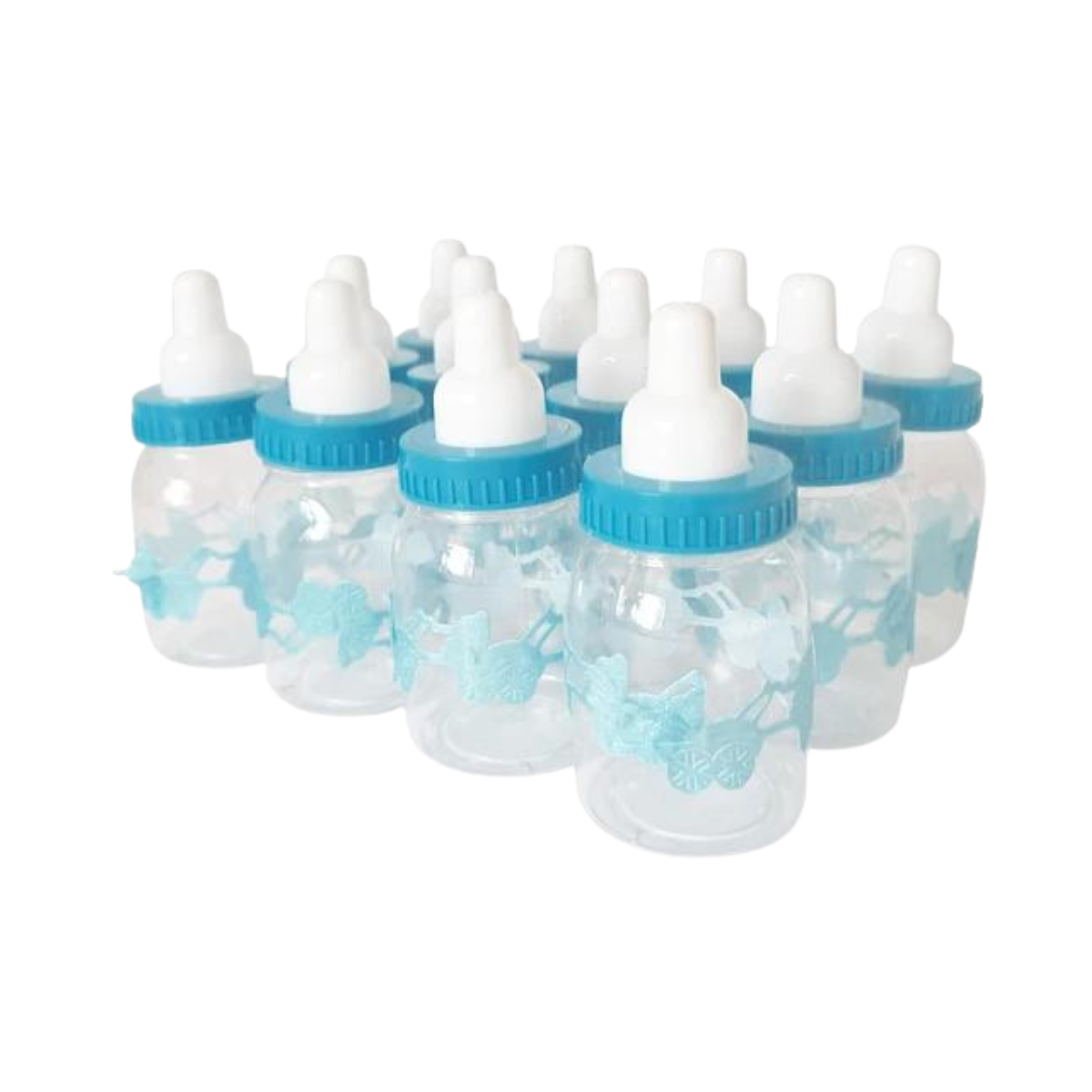 Mini Mamadera Recuerdo Baby Shower 12pzas Celeste - Louicid