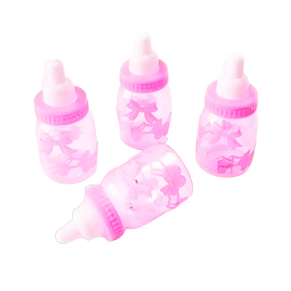 Mini Mamadera Recuerdo Baby Shower 12pzas Rosado - Louicid