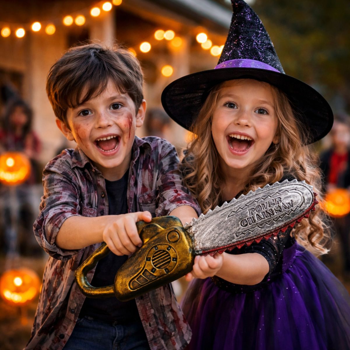 Motosierra Plástica Infantil Fiesta Halloween 40cm - Louicid