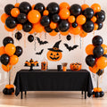 Pack 100 Globos Lisos Naranja & Negro Decoración Hogar - Louicid