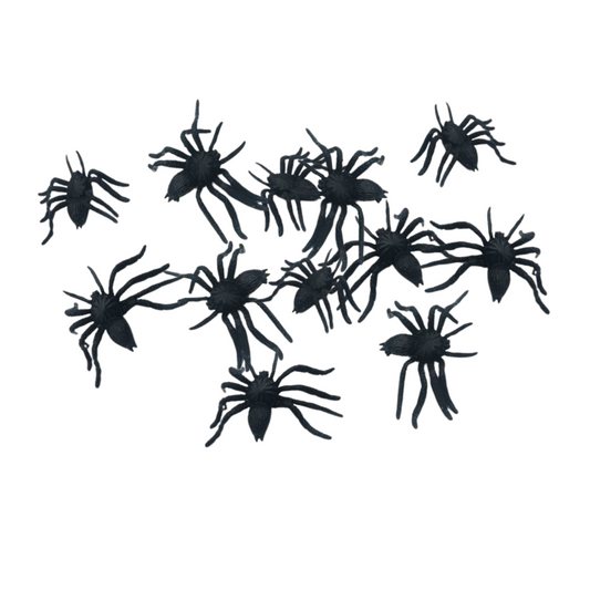 Pack 12 Arañas Negras Halloween - Louicid