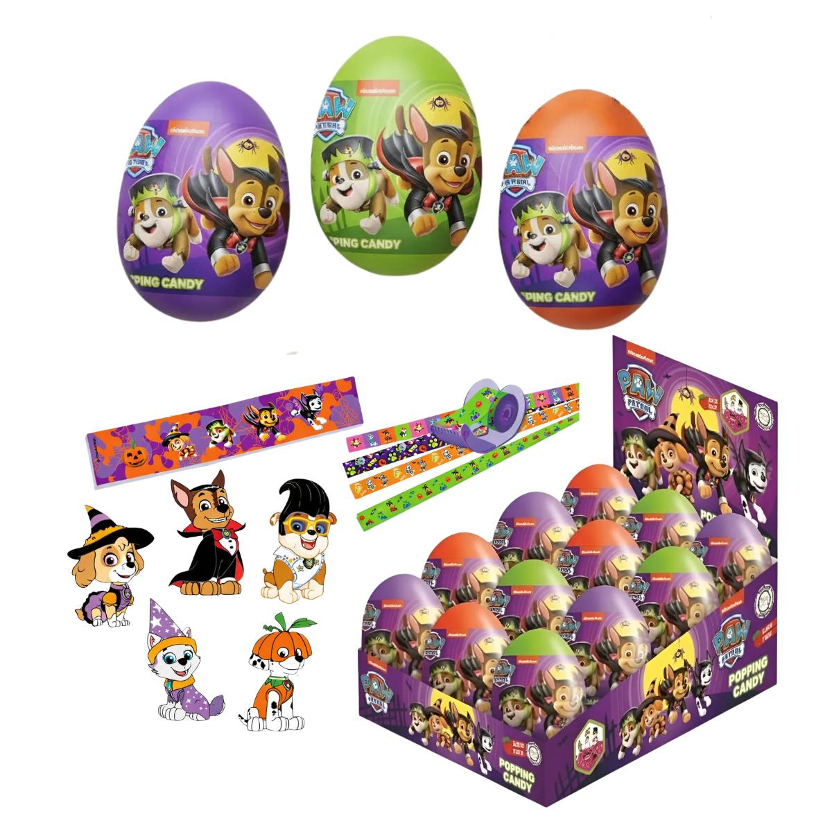 Pack 12 Huevos Sorpresa Paw Patrol Halloween Accesorios - Louicid