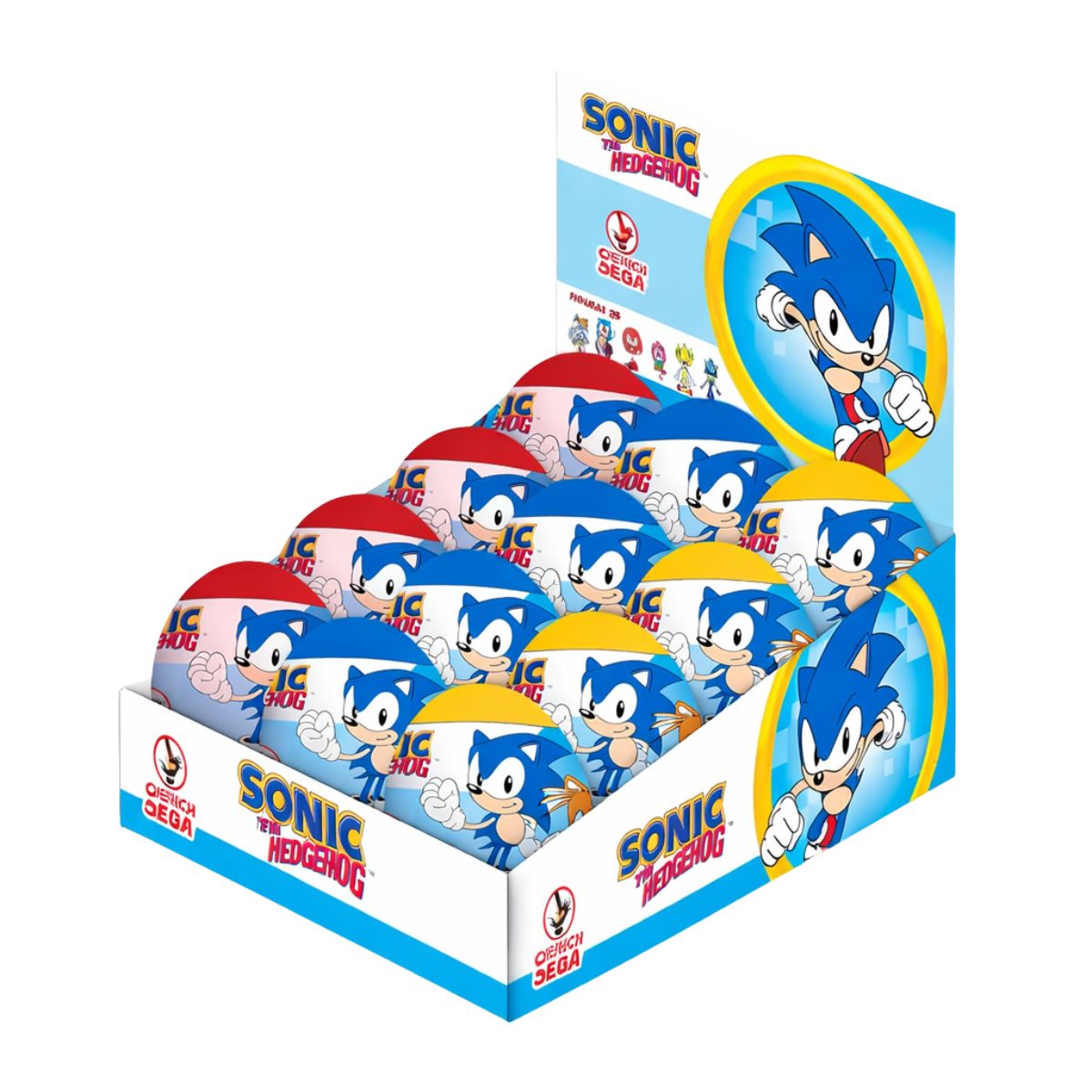 Pack 12 Huevos Sorpresa Sonic Figura 2d Stickers - Louicid