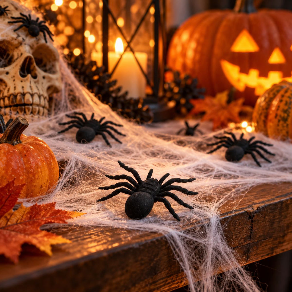 Pack 4 Arañas Negras Celebración Halloween - Louicid