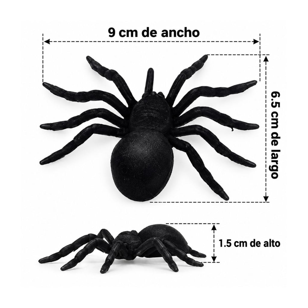 Pack 4 Arañas Negras Halloween Medidas - Louicid