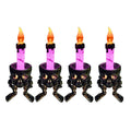 Pack 4 Velas Led Cabeza Calavera Morado - Louicid