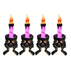 Pack 4 Velas Led Cabeza Calavera Morado - Louicid