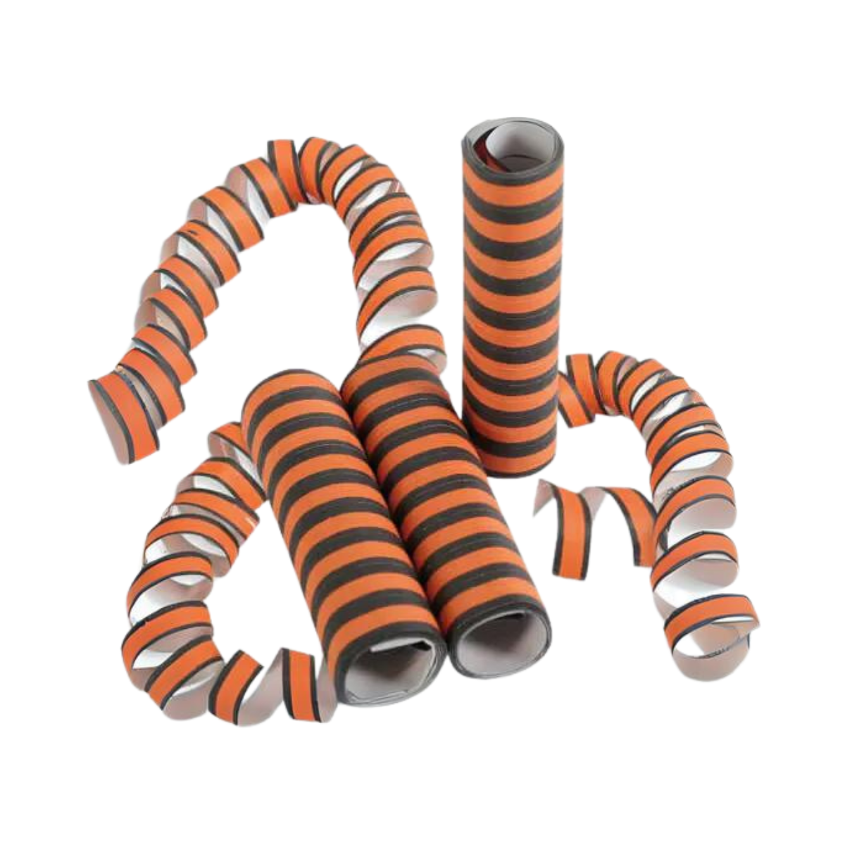 Pack 54 Serpentinas Naranja Y Negro Halloween - Louicid