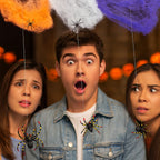 Pack 6 Arañas Con Telarañas Tricolor Fiesta Halloween - Louicid