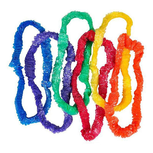 Pack 6 Collares Hawaiano Sencillo Multicolor Para Fiestas - Louicid