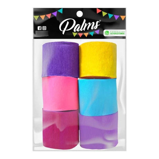 Set 6 Festones Coloridos Para Decoración Cumpleaños Palms - Louicid