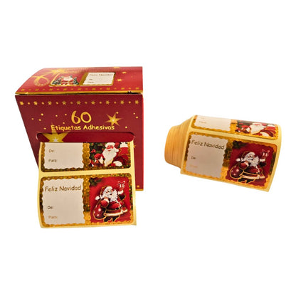 Pack 60 Etiquetas Regalo Navidad - Louicid
