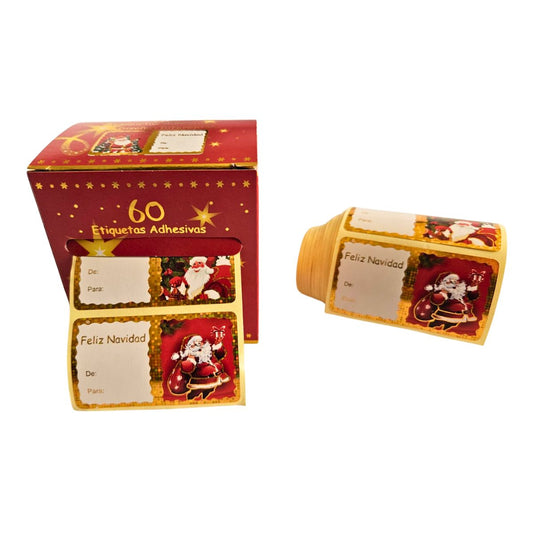 Pack 60 Etiquetas Regalo Navidad - Louicid