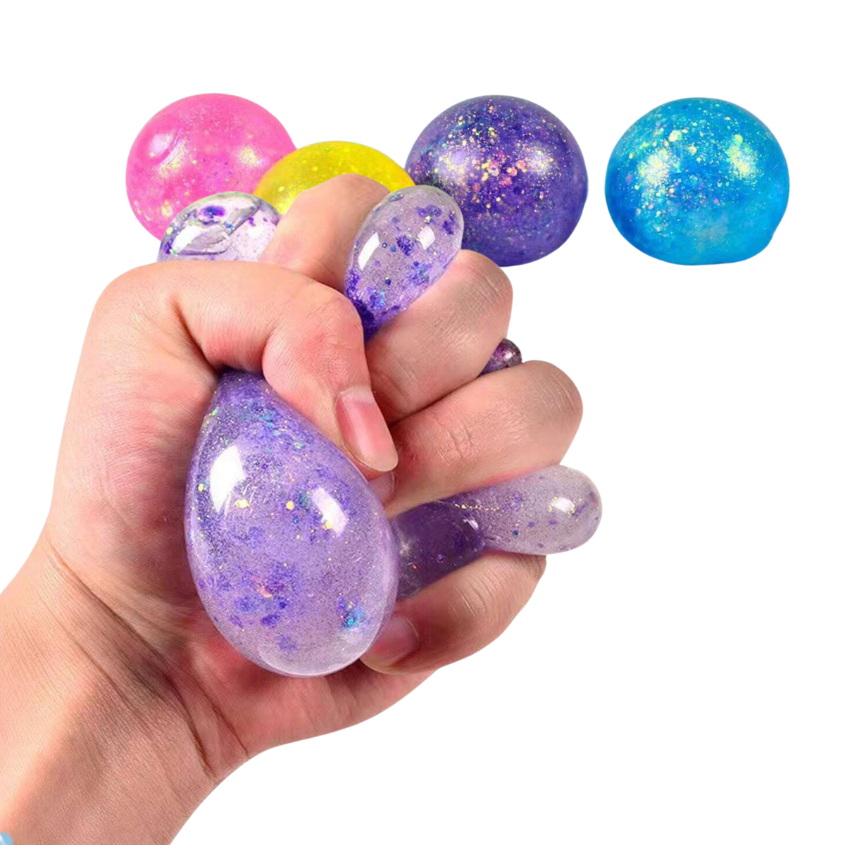 Pack 4 Pelotas Squishy Antiestrés Para Niños Y Adultos - Louicid