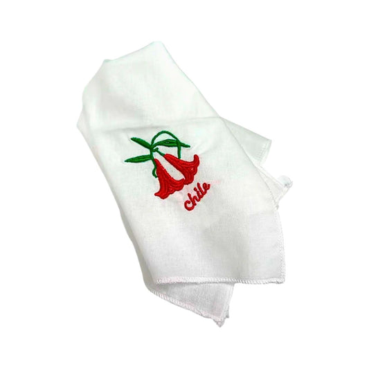 Pañuelo Huaso Bordado Copihue 28cm - Louicid