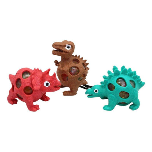 Pelota Antiestrés 3pcs Dinosaurios 10cm Surtidos Squish Ball - Louicid