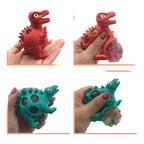 Pelota Antiestrés 3pcs Dinosaurios 10cm Surtidos Squish Ball - Louicid