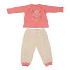 Pijama 2 Pcs De Franela Niña Pillin Rosado Print Flores - Louicid