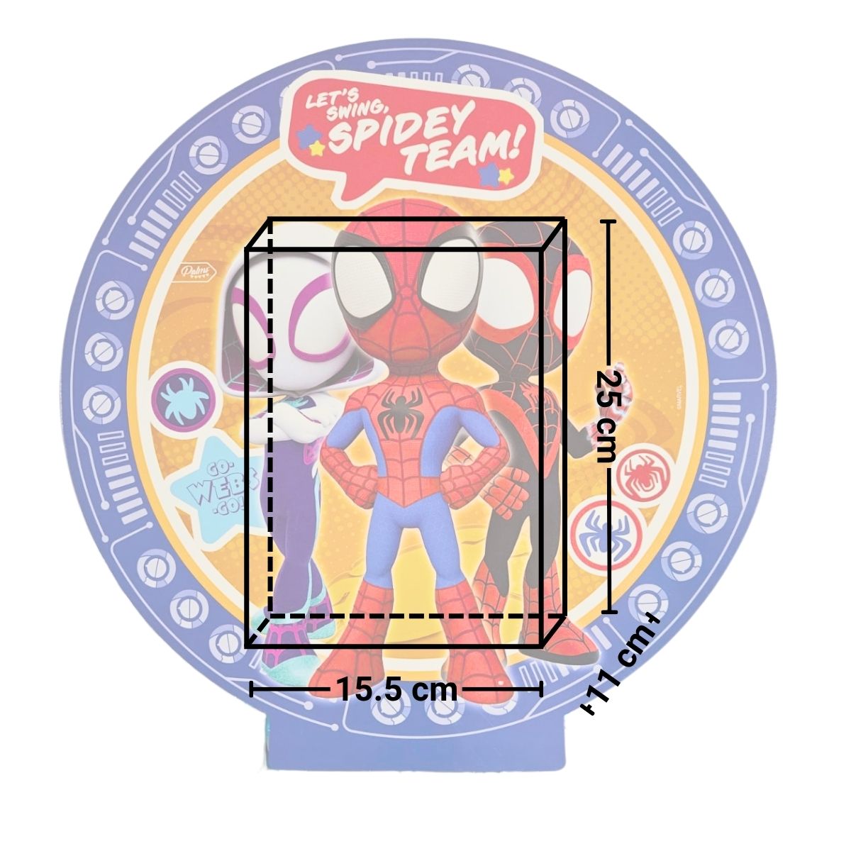 Piñata 3D Spidey Team 50cm Spiderman Medidas Interior - Louicid