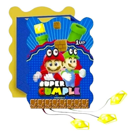 Piñata 3D Super Mario Bros Decoración de Cumpleaños Infantil - Louicid