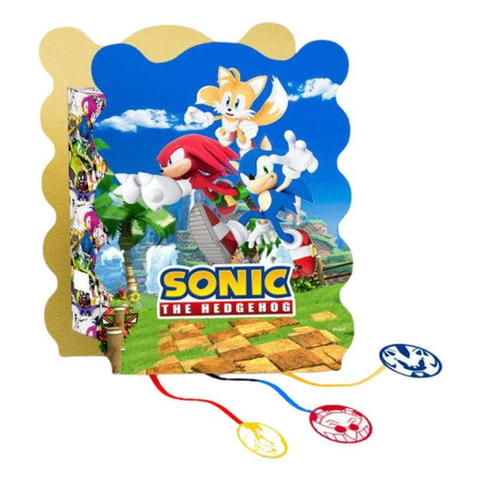 Piñata 3d Sonic El Erizo 36x29cm Decoración Cumpleaños - Louicid