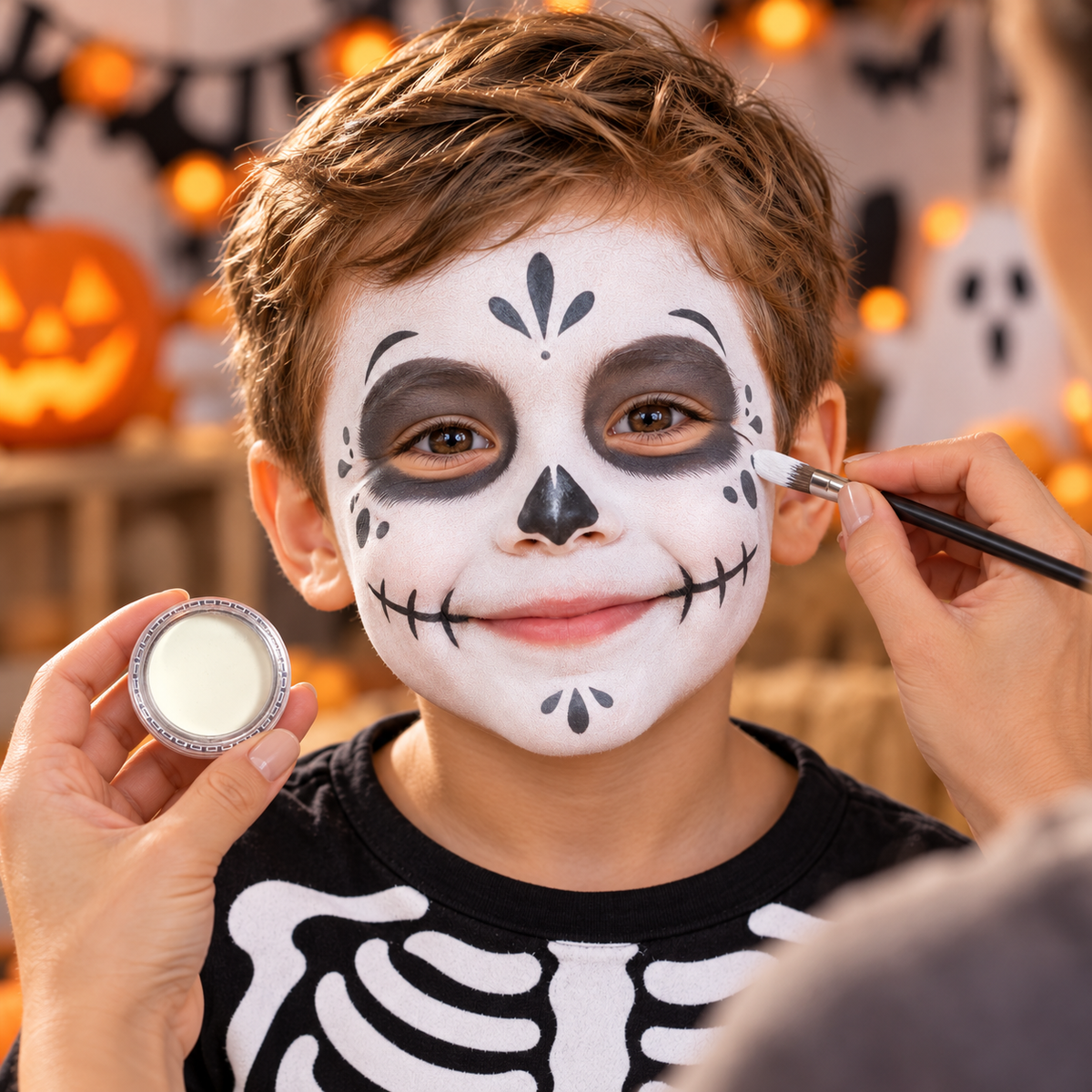 Pinta Caras Maquillaje Fiesta Halloween Blanco - Louicid