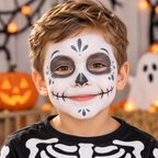 Pinta Caras Maquillaje Fiesta Halloween Calavera Blanco - Louicid