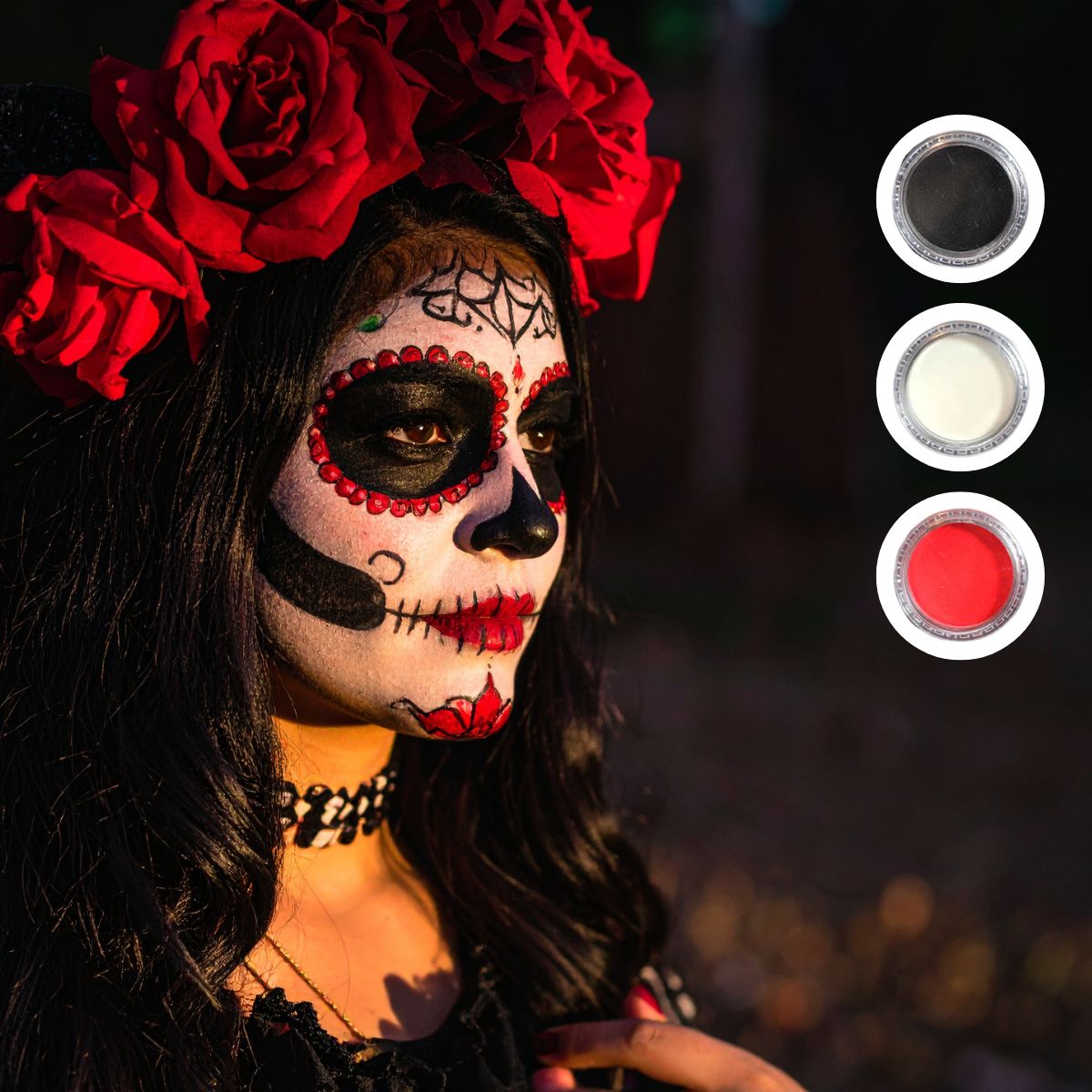 Pinta Caras Maquillaje Fiesta Halloween Catrina - Louicid